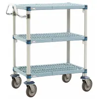 Laboratory Utility Cart: 30 in Overall Lg, 18 in Overall Wd, 39 in Overall Ht, 0 Compartments, Steel (MPN GRMXUC1830-35)