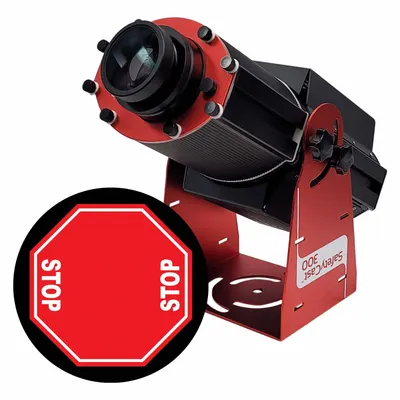 LASERGLOW TECHNOLOGIES Fixed Image Projector: Projector, Lens and Image Template, 300 W - LED Projectors with Image Disks