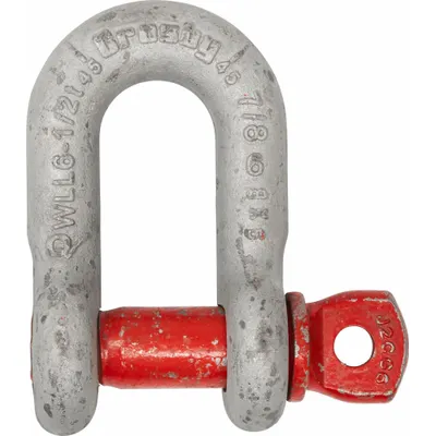 CROSBY D-Shackle: Chain Shackle, 3,500 lb Working Load Limit, 2 7/8 in Wd Between Eyes - Chain Shackles for Lifting