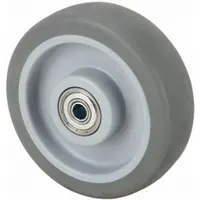 APPROVED VENDOR Caster Wheel: 5 in Wheel Dia., 1 1/2 in Wheel Wd, Rubber, 300 lb Load Rating, Gray