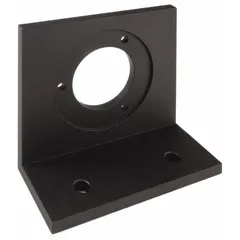 Aluminum angle bracket with an overall height of 80 mm. Used for mounting sensors, actuators, or other industrial control components to machinery or structural frames in automation and process control applications.