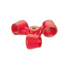 Turbulent-flow impeller with a POM plastic blade and a brass shaft. Shaft diameter is 3/8 in. Compatible with HEIDOLPH model 036090005. Used for mixing, blending, dispersion, or homogenization of liquids in laboratory and industrial processes.