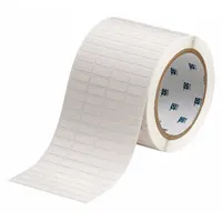Pre-Cut Label Stock Roll: 1/4 in x 3/4 in, 3 11/32 in x 1/4 in, Polyimide, Permanent Adhesive (MPN THT-1-729-10)