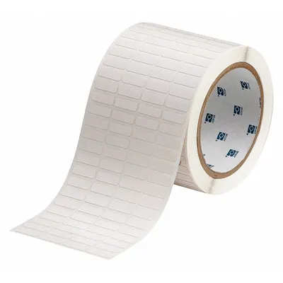 BRADY Pre-Cut Label Stock Roll: 1/4 in x 3/4 in, 3 11/32 in x 1/4 in, Polyimide - Brady Precut Label Rolls