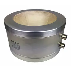 This metal-housed heating mantle from GLAS-COL provides controlled heating for round-bottom flasks in laboratory applications such as chemical synthesis, distillation, and sample preparation. It features an aluminum housing, 650 W maximum wattage, and a maximum temperature of 400°C. Includes a 4 ft 2-wire cord with locking connector; controller required but not included.