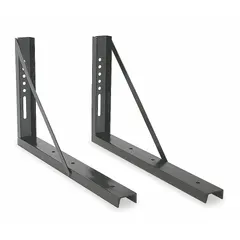 Set of two steel C-channel brackets, 24 inches long, in black finish. Designed for mounting underbody truck boxes to vehicles in fleet and maintenance applications.