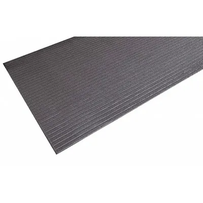 NOTRAX Antifatigue Runner: Ribbed, 3 ft x 12 ft, 5/8 in Thick, Black, PVC Foam - Standard Antifatigue Mats
