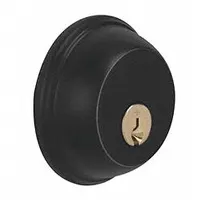 SCHLAGE Deadbolt Lock: Cylindrical, 1 3/8 in Door Thick - Max, Black (MPN B60N 622)
