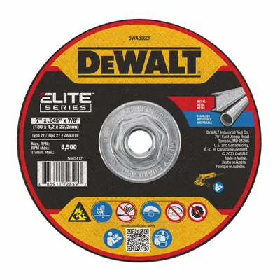 DEWALT Elite Depressed Center Cut-Off Wheel - High-Performance Cut-Off Wheels for Carbon & Stainless Steel