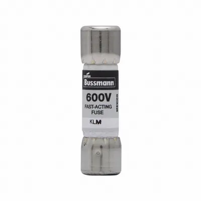 BUSSMANN Fuse: KLM Series, Midget, Fast-Acting, 250 mA, 600 V AC, 600 V DC - Fast-Acting Cylindrical Fuses
