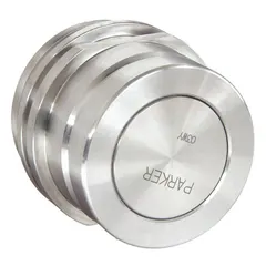 This stainless steel quick-disconnect tube fitting features a 2-inch pipe size with MNPT x MNPTF connections. It is used in hydraulic and pneumatic systems, process piping, and instrumentation lines where secure, leak-free connections and frequent coupling and uncoupling are required.