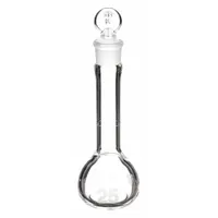 KIMBLE Volumetric Flask: 25 mL, Colorless, Conical, A, +/-0.08 mL, Includes Closure (MPN 92812G-25)