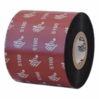 THERMAL TRANSFER RIBBON: Zebra, 2.36 in Ribbon Wd, 1,476 ft Ribbon Lg, 1 in Core Dia., Black, Resin (MPN 05100BK06045)