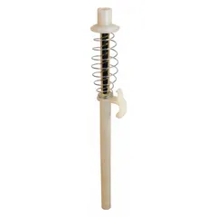 This hanging door pivot pin is designed for light-duty door applications, supporting doors up to 30 lb. With a length of 6 3/8 inches and a width of 3 3/4 inches, it provides a concealed pivot point for cabinet doors, screen doors, or small access panels.
