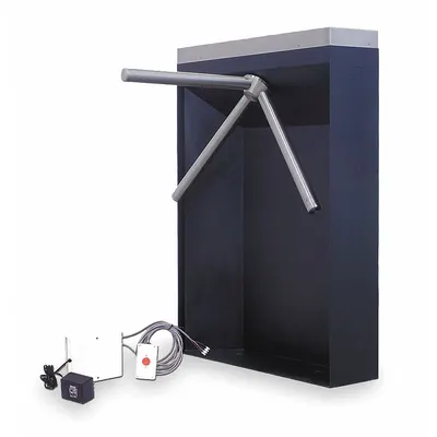 TURNSTILE 3-Arm Turnstile: 1-Way, Waist High Gate, Mechanical, 36 in Overall Ht - One-Way Turnstiles