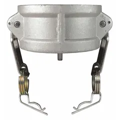 Aluminum dust cap for 3/4 in cam and groove couplings. Rated for 250 psi max working pressure at 70°F. Overall length 1 23/32 in. Includes nitrile gasket. Used to protect coupling ends from dirt and debris when disconnected.