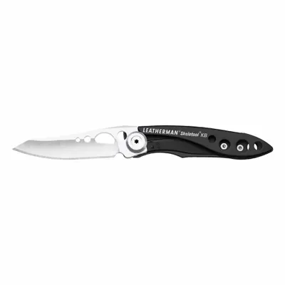 LEATHERMAN Knife: 2 1/2 in Blade Lg, 3 1/2 in Closed Lg, 5 3/4 in Overall Lg, Aluminum - Manually-Opening Folding Knives