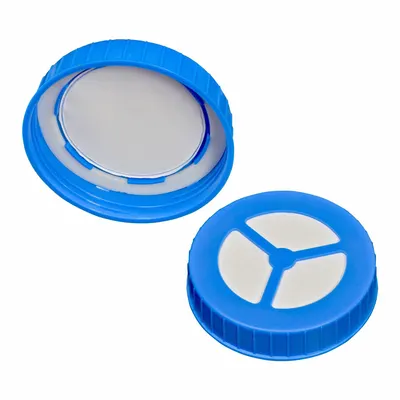 MTC BIO Erlenmeyer Flasks: 106.5 mm Dia, Blue, Polypropylene, Unlined - Screw On Caps