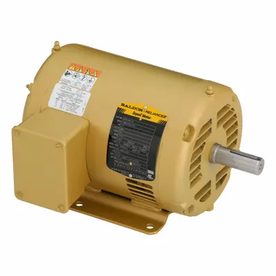 BALDOR General Purpose Motor: Rigid Base Mount, Open Drip Proof, 1 1/2 hp, 200V AC - Rigid Base 3-Phase General Purpose AC Motors