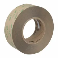 3M Transfer Tape: 2 in Wd, 60 yd Lg, 5.2 mil Thick, Polycoated Kraft Paper, Acrylic, Transparent (MPN 19338)