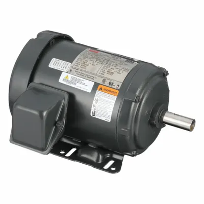 Dayton General Purpose Motor: Rigid Base Mount, Totally Enclosed Fan Cooled, 1 1/2 hp - Rigid Base 3-Phase General Purpose AC Motors