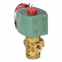 REDHAT Solenoid Valve: 3-Way, Configurable, 1/4 in Pipe Size, 24V DC, Direct Mount, Brass Body (MPN 8320G174)