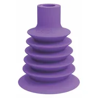 PIAB Vacuum Pad: Plain Pad without Adapter, 50 mm Pad Dia, Thermoplastic Elastomer, Purple, 60A (MPN VL50BL)