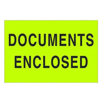 TAPE LOGIC Documents Enclosed Label: Documents Enclosed, 2 in x 3 in - ENCLOSED Message Labels