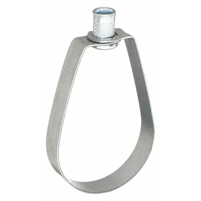 ANVIL Swivel Loop Hanger: Zinc-Plated Steel, For 1 1/4 in Pipe - Standard Loop Hangers for Tube & Pipe