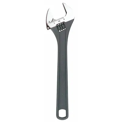 CHANNELLOCK Adjustable Wrench: Alloy Steel, Black Phosphate, 8 in Overall Lg - General Purpose Adjustable Wrenches