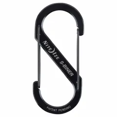 This load-rated S-hook double snap hook features a wire gate opening and stainless steel construction. It is used for securing and organizing gear in light-duty lanyards, tool tethers, and equipment attachment in industrial, outdoor, and material handling applications.