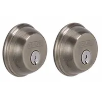 SCHLAGE Deadbolt Lock: Cylindrical, 1 3/8 in Door Thick - Max, Nickel (MPN B62N 620)