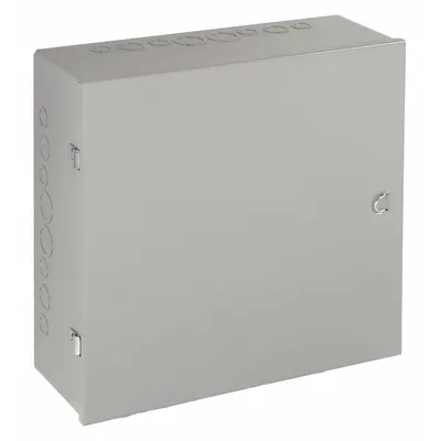 WIEGMANN Enclosure: Steel, 18 in x 18 in x 6 in, NEMA 1, Solid Cover, Hinged, Included - Steel Indoor Enclosures with Hinged Covers