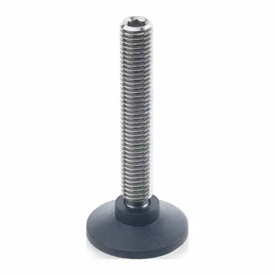 JW WINCO Male-End Leveling Mount: Swiveling Stud, M10 Thread Size, 18 mm - Swivel Male Leveling Mounts