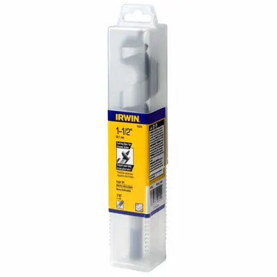 IRWIN Auger Bits: 1 1/2 in Drill Bit Size, 7 1/2 in Overall Lg, Hex Shank - Spur Auger Drill Bits