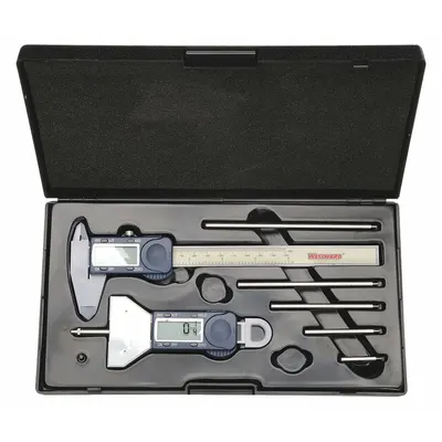 WESTWARD Precision Measuring Tool Kit: 2 Pieces - Caliper & Micrometer Precision Measuring Tool Kits