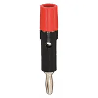 Binding Post: 1 1/2 in Lg, Brass, Polycarbonate, 2,500 V Max Volt, 15 A Max Current, Red (MPN 2894-2)