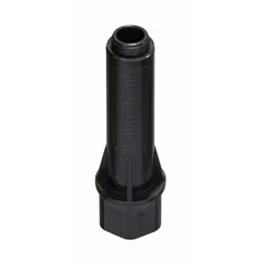 Plastic pop-up sprinkler head with adjustable spray pattern, designed for watering shrubs and garden beds. Operates within 15 to 100 psi pressure range. Suitable for residential and commercial irrigation systems requiring flexible coverage.