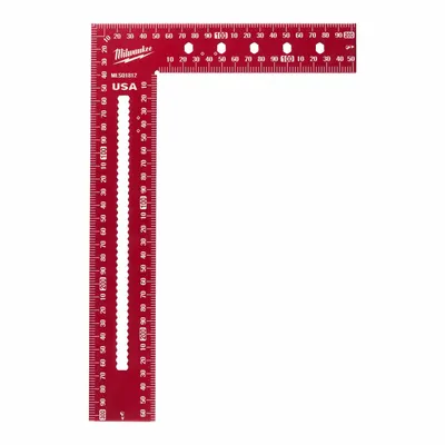 MILWAUKEE TOOL & EQUIPMENT Framing Square: 12 1/4 in Base Lg, 12 1/4 in x 12 1/4 in - Framing Squares