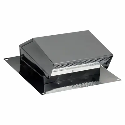 Dayton Roof Cap: Smooth Rain Cap, Round, 6 in Duct, CS1, Steel, Black Finish, Epoxy - Roof Caps