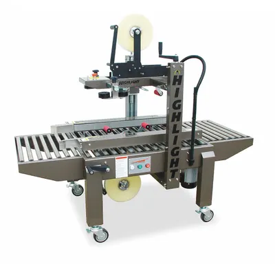 HIGHLIGHT Case Sealer: For 2 in Max Tape Wd, For 16 in Max Tape Roll Dia, Side - Highlight Case Sealing Machines