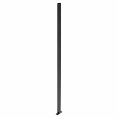HUSKY RACK & WIRE Line Post: 10 ft H, Black - Husky Rack & Wire Quick-Assemble Woven-Wire Partition Components