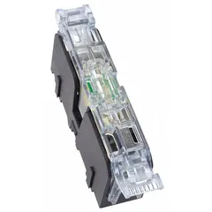 Non-indicating fuse block cover for CC/Midget class fuse blocks. Rated 600 V AC and 0 A to 30 A. Compatible with BMM fuse series. Provides protective enclosure without visual fuse status indication.