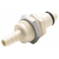 Quick Connection Coupling: Straight, 3/8 in ID Size, Barbed x Barbed, Polypropylene, Almond (MPN PLC4200612)