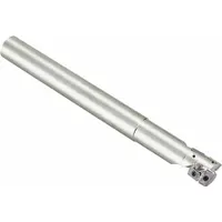 This indexable square-shoulder end mill is designed for long-reach milling operations. It is suitable for slotting, shouldering, and profiling in general metalworking applications. The multi-function geometry allows for versatile use in various machining tasks