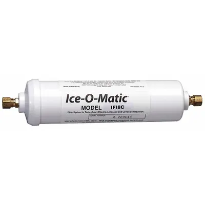 ICE-O-MATIC Inline Water Filter: 10 micron, 0.5 gpm, 2 1/2 in Overall Ht - Inline Ice Machine & Refrigerator Water Filters