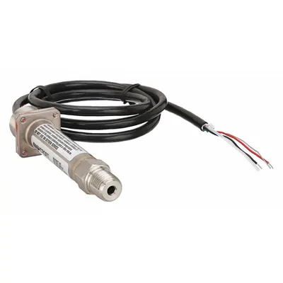 ASHCROFT Pressure Transmitter: 0 psi to 1,000 psi, 4 to 20mA DC, Cable, 1/4 in Male NPT - Pressure Transmitters with Cable & Wire Leads
