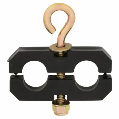 TRAMEC SLOAN Support Clamp: Support Clamp, Rubber/Steel, Eye Bolt, Air Brake Hose - Air Brake Hose Holder & Cable Separators