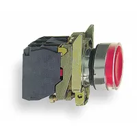 SCHNEIDER Illuminated Push Button: Illuminated, Flush Profile, Metallic, 22 mm, 1NO/1NC (MPN XB4BW34G5)