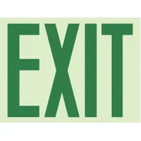 Photoluminescent Safety Sign: Plastic, Adhesive Sign Mounting, 9 in x 12 in Nominal Sign Size (MPN 4240-00-NIB-0303)